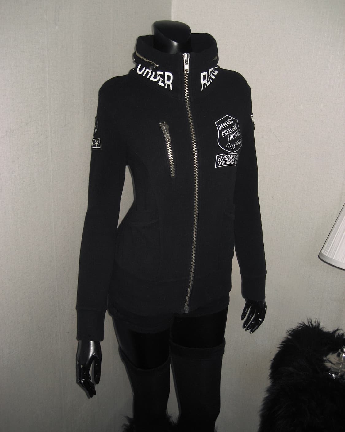 하이넥 펑크 레터링 집업 상품이미지7