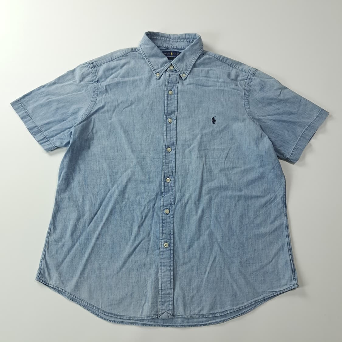 CK416 XL 폴로 00s 샴브레이 라이트블루 반팔 셔츠 남방 상품이미지1