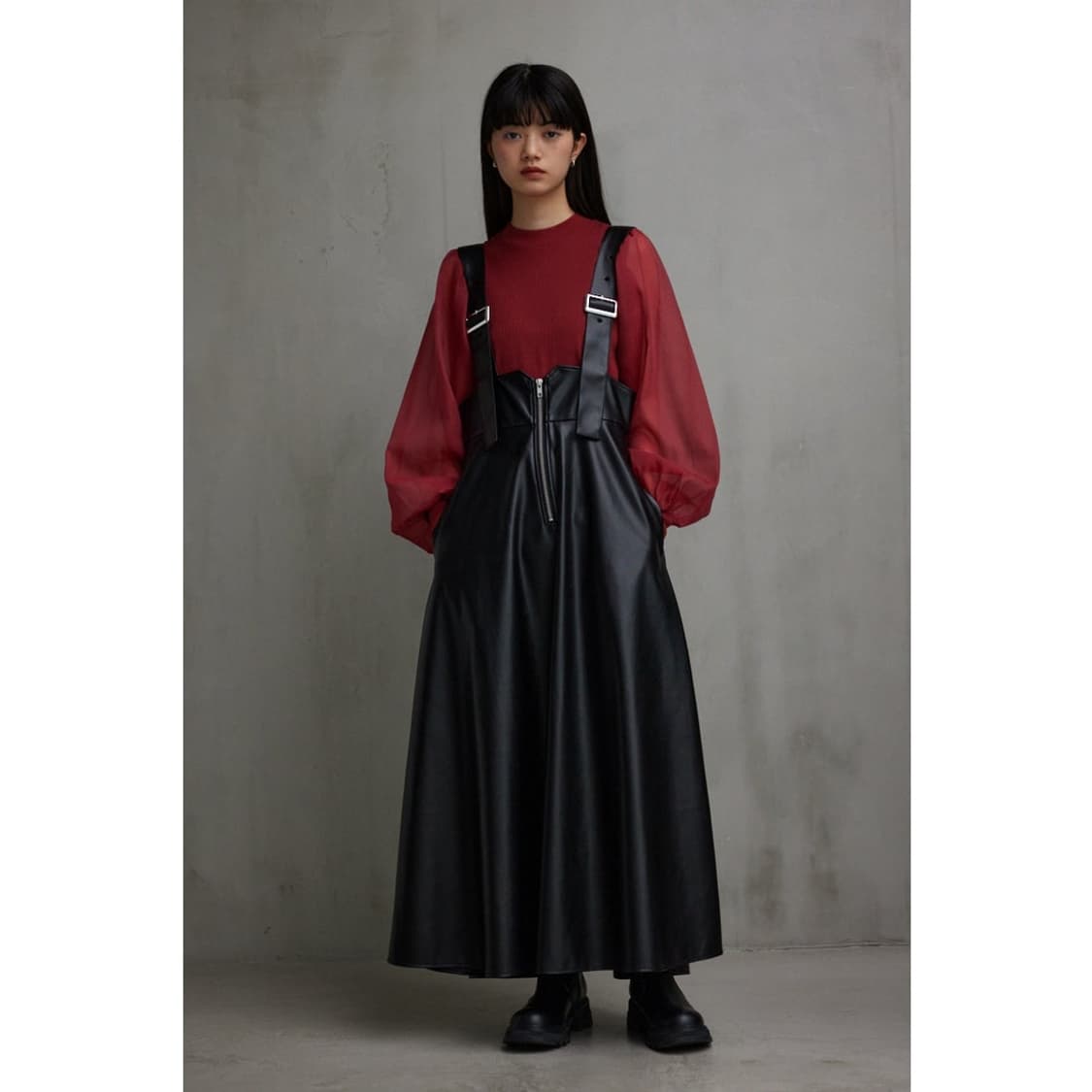 [s] AZUL BY MOUSSY 일본 브랜드 페이크 레더 가죽 스커트 상품이미지9