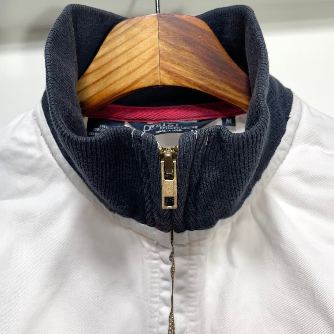 80‘s 폴로 코튼 블루종 M (실측 105) 상품이미지5