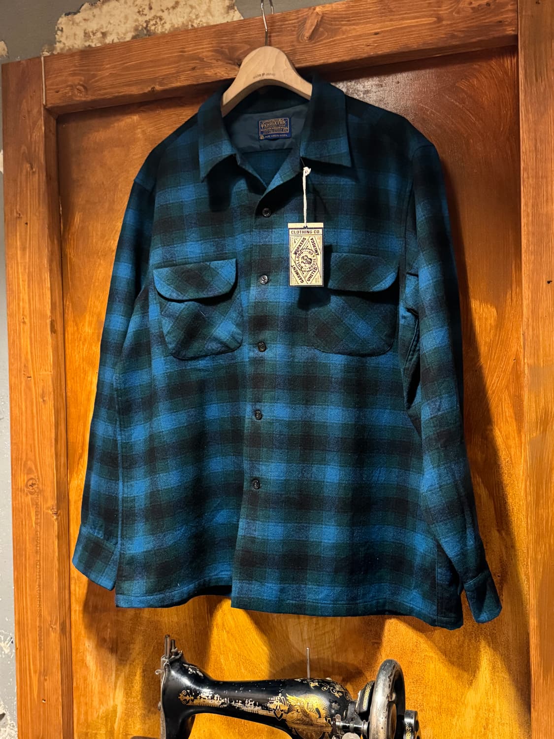 60s 펜들턴 옴브레체크 보드셔츠 (XL) 상품이미지2