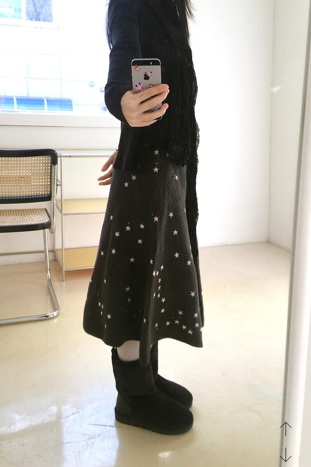 이즈이즈 shining stars sk ! 별 롱스커트 상품이미지2
