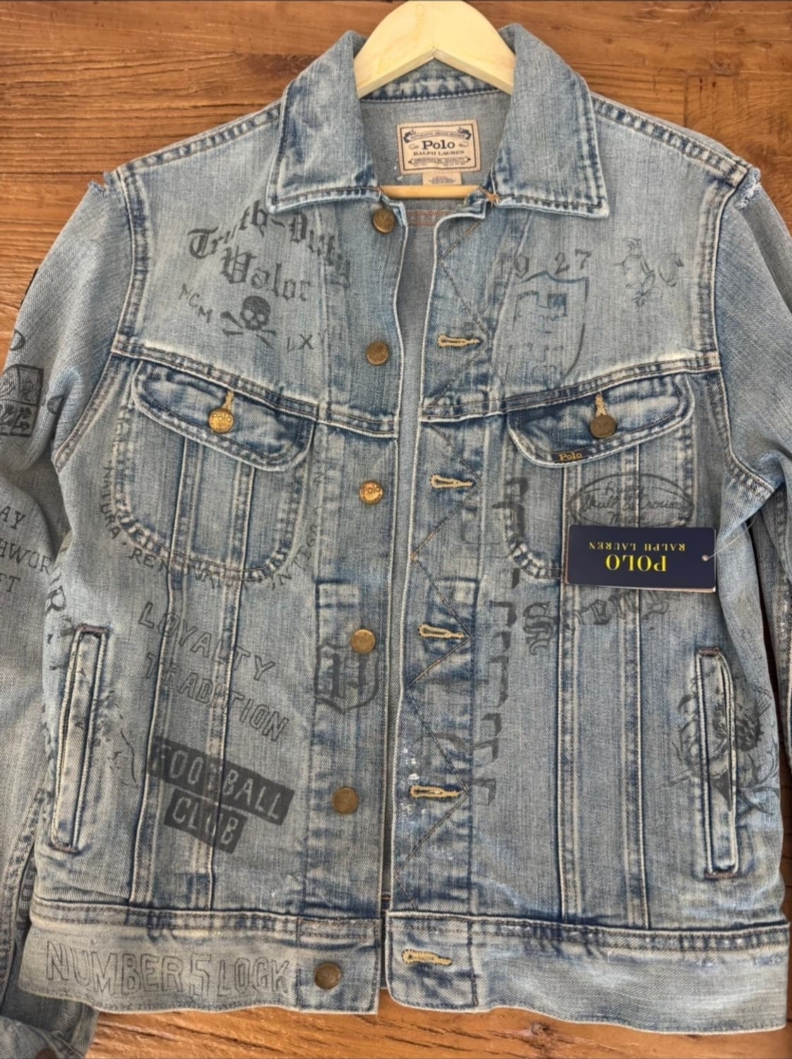 (새상품)폴로 랄프로렌 프린팅 데님 자켓 남성 S 상품이미지1