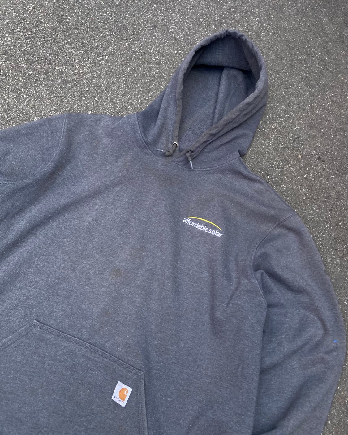 실측 3XL) 칼하트 루즈핏 챠콜그레이 후드 상품이미지3