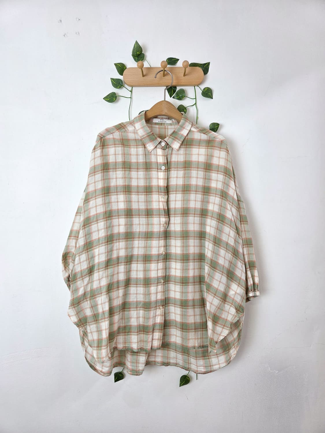 체크 반팔 셔츠 [빅사이즈] 상품이미지1