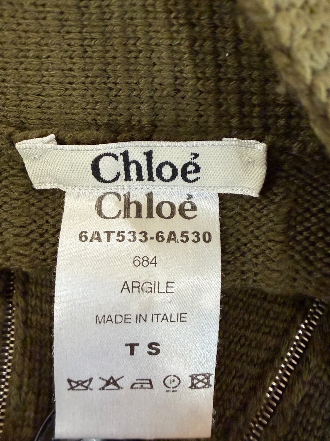 Chloé 끌로에 올리브 니트 가디건 상품이미지5