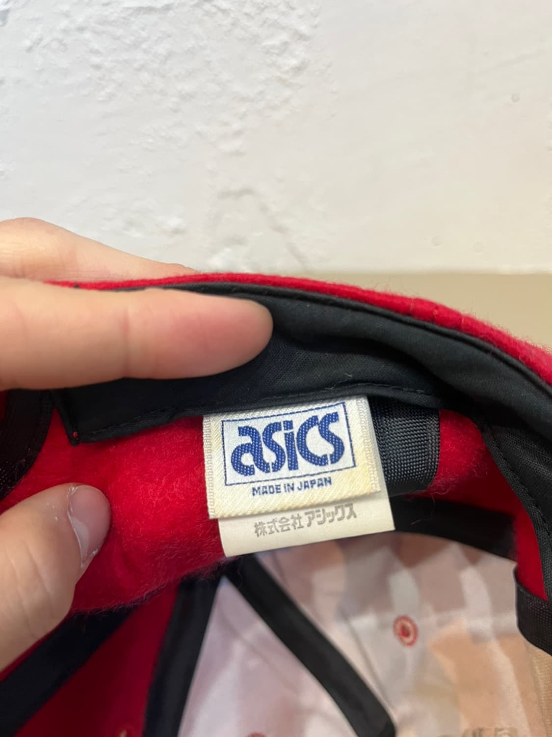 80-90s 빈티지 아식스 울 캡 모자 Made in JAPAN 상품이미지3