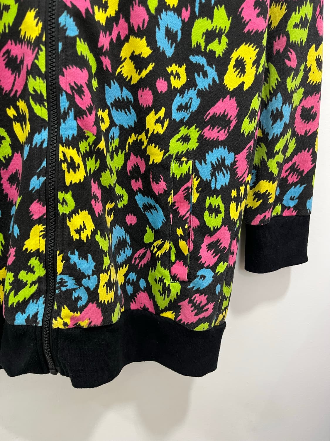 Y2k 갸루 레오파드 호피 넥워머 롱후드집업 상품이미지4