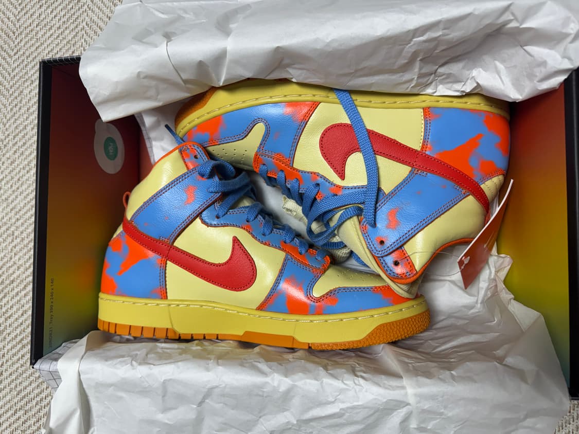 나이키 덩크 하이 1985 SP 오렌지 에시드 워시 상품이미지1