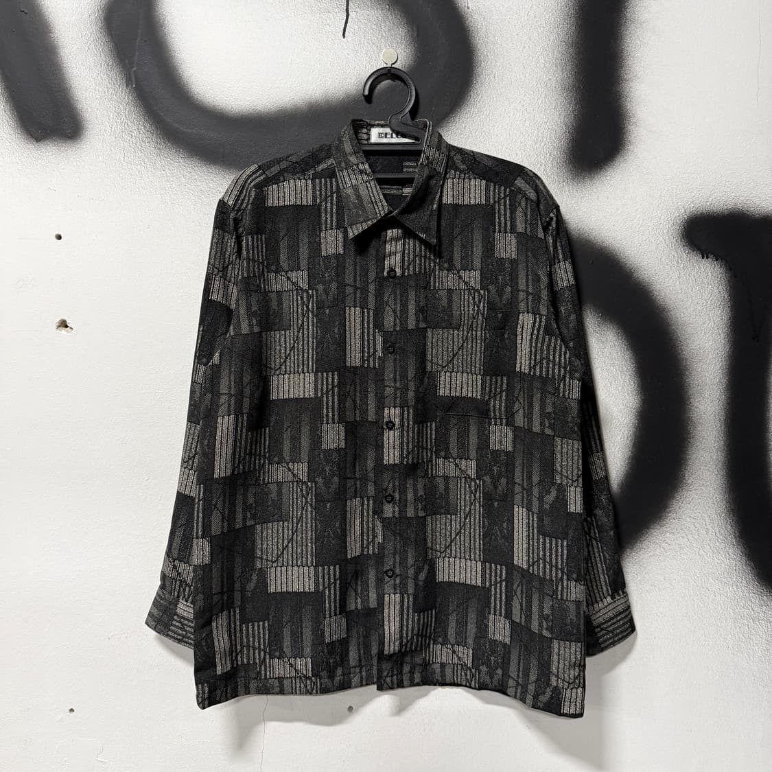 VTG 빈티지 격자무늬 체크 패턴 원포켓 긴팔 셔츠 상품이미지1