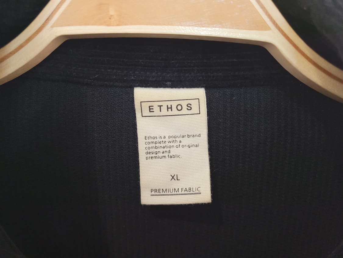 ETHOS 블랙 코듀로이 셔츠 남성용 오버사이즈 XL 110~115 상품이미지2