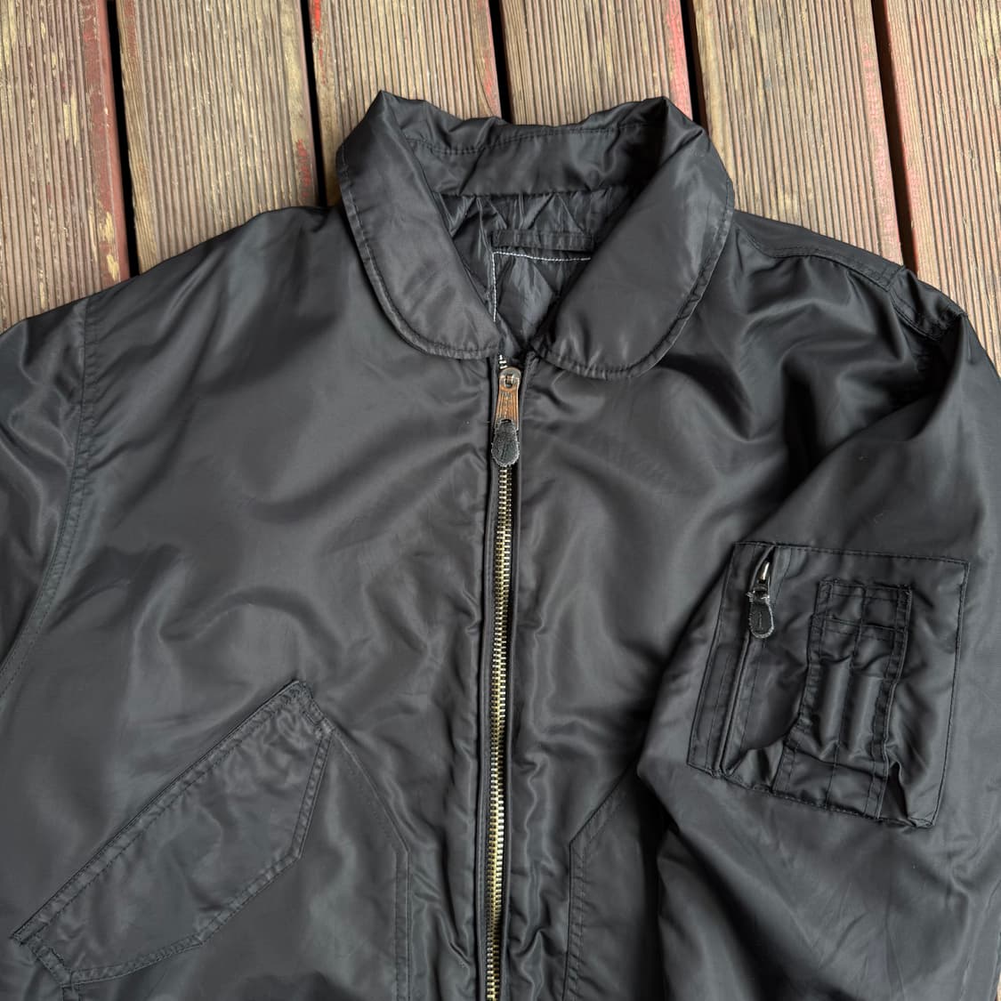 빈티지 카라 cwu 항공점퍼 블랙 상품이미지3