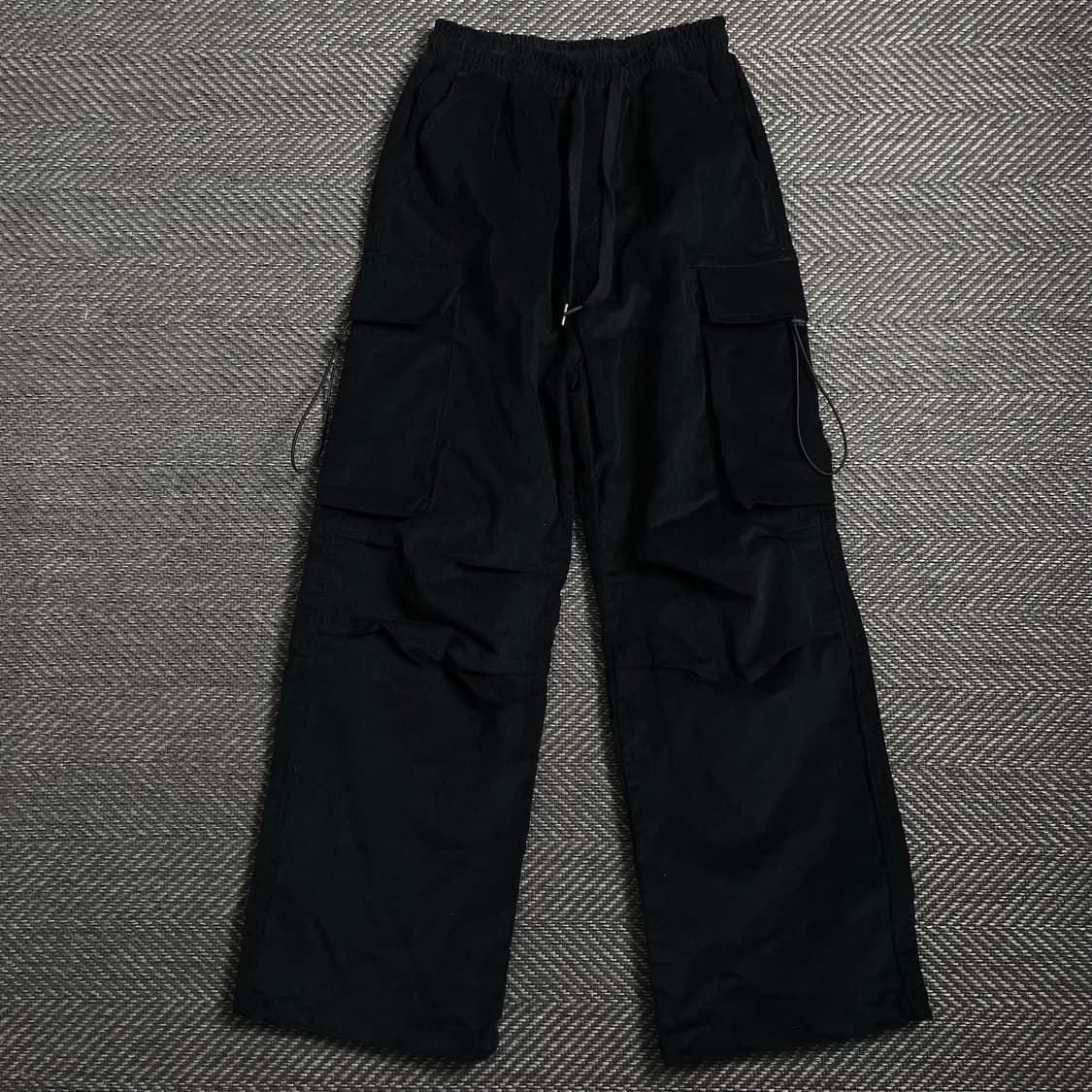 빈티지 코듀로이 블랙 스트링 카고 퍼티그 팬츠o 4040 상품이미지1