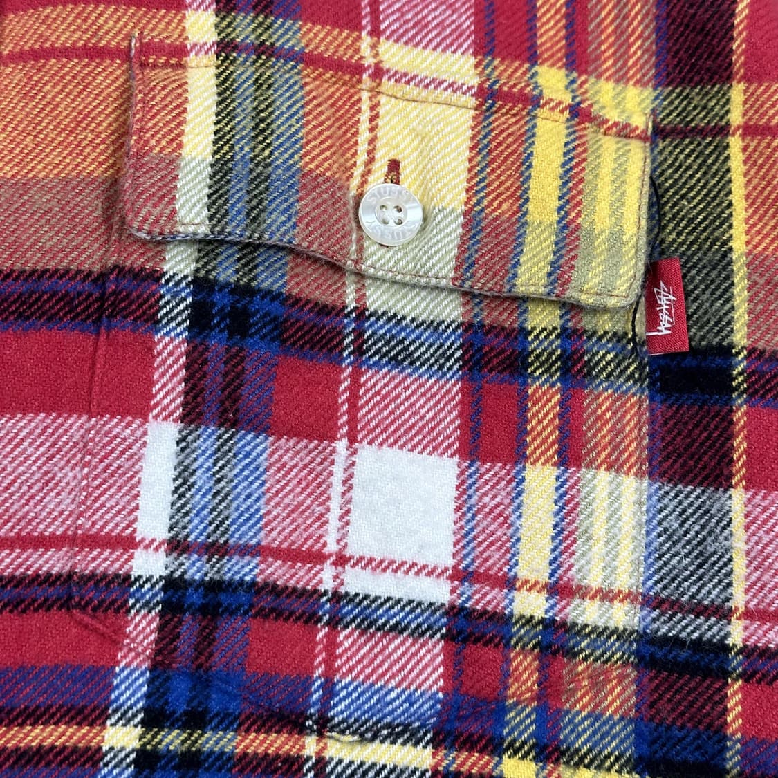 스투시 올드스쿨 모직 타탄 체크셔츠 (L) 상품이미지4