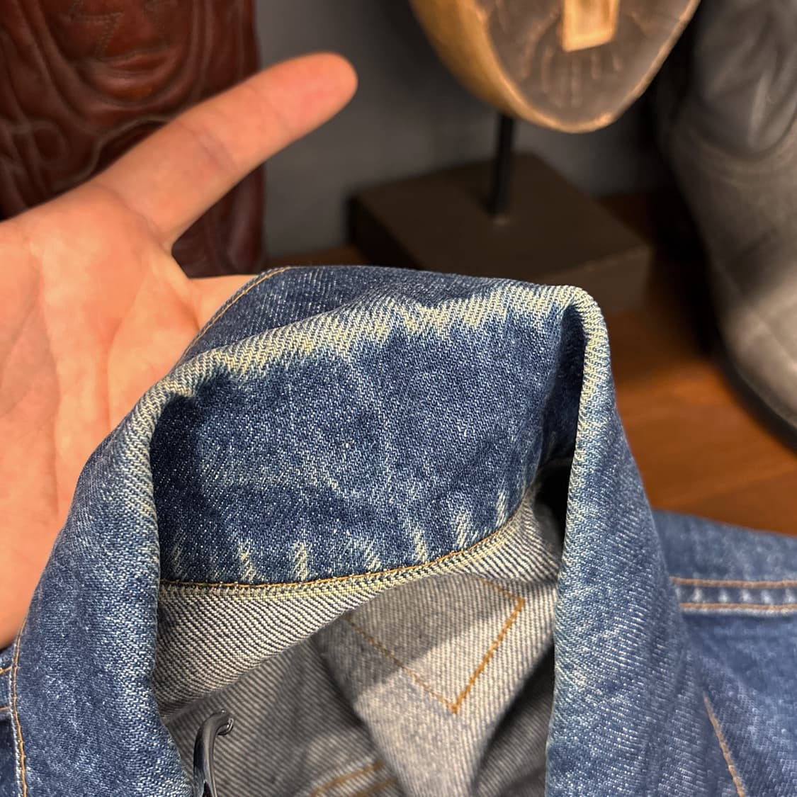 70s 올드 리바이스 오렌지탭 타입3 트러커 데님 베스트 N821 상품이미지7