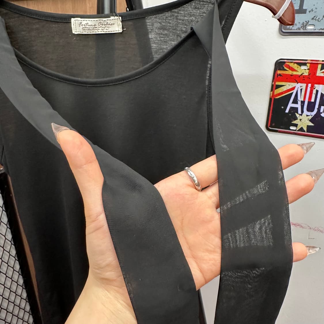 Black Tie Detail Sleeveless Top  상품이미지5