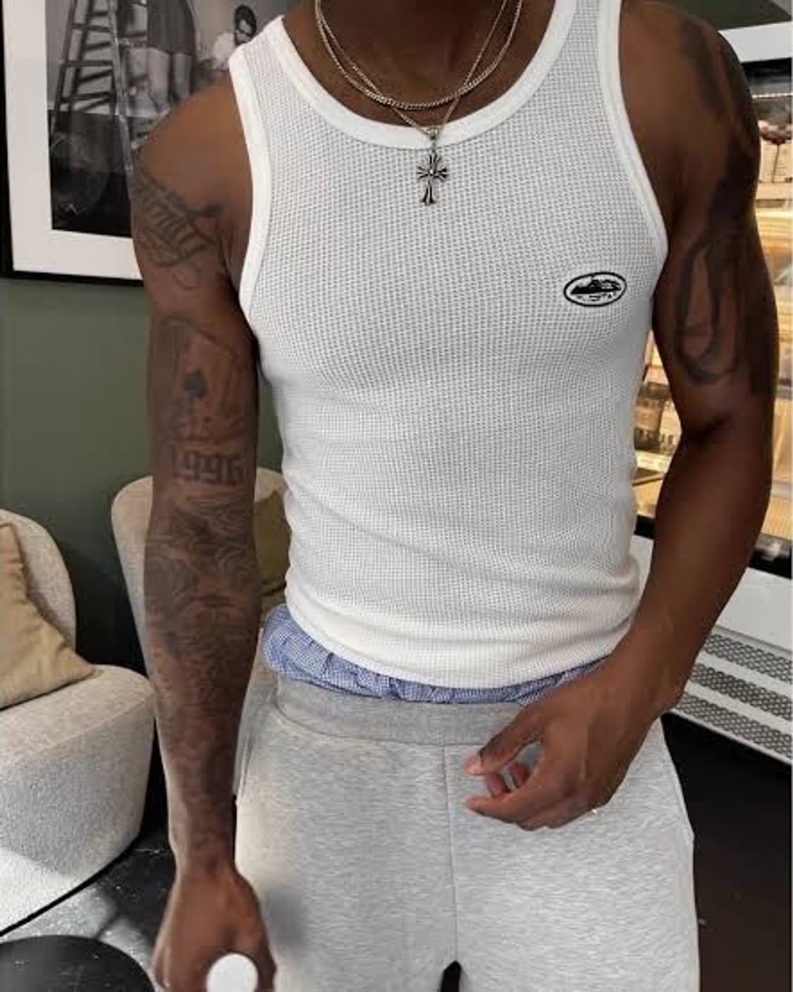 (새상품) 코르테이즈 탱크탑 나시 화이트(흰색) M 상품이미지3