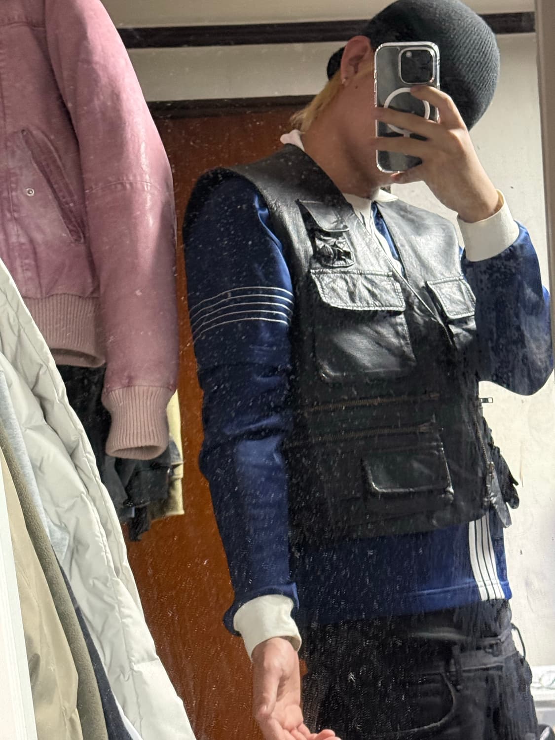 90‘s leather vest 상품이미지1