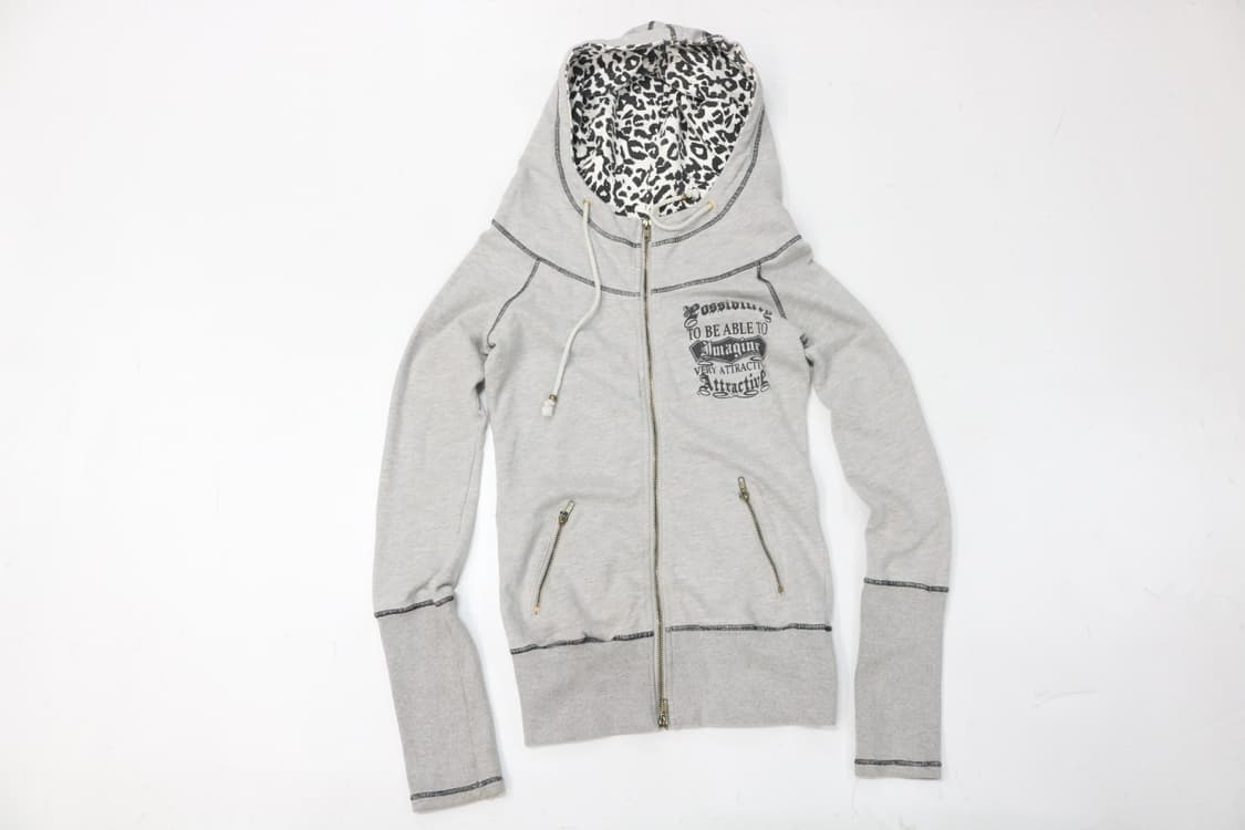 REAL MASTERS 리얼 마스터즈 스컬 그래픽 레오파드 후드 집업 M 상품이미지6