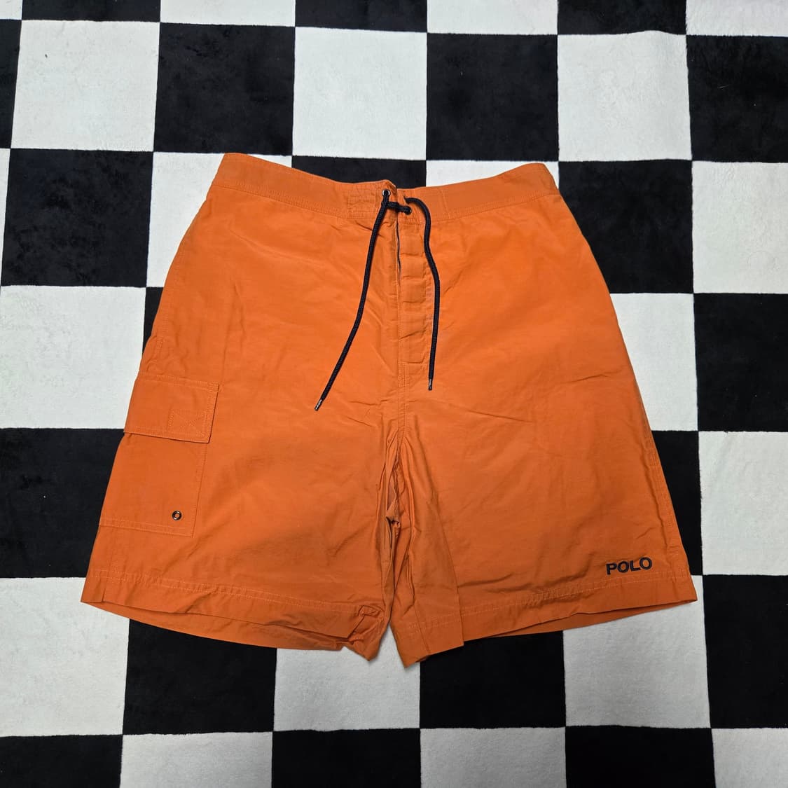 M 폴로스포츠 90s 미니 스펠아웃 스윔팬츠 오렌지 수영복 상품이미지1