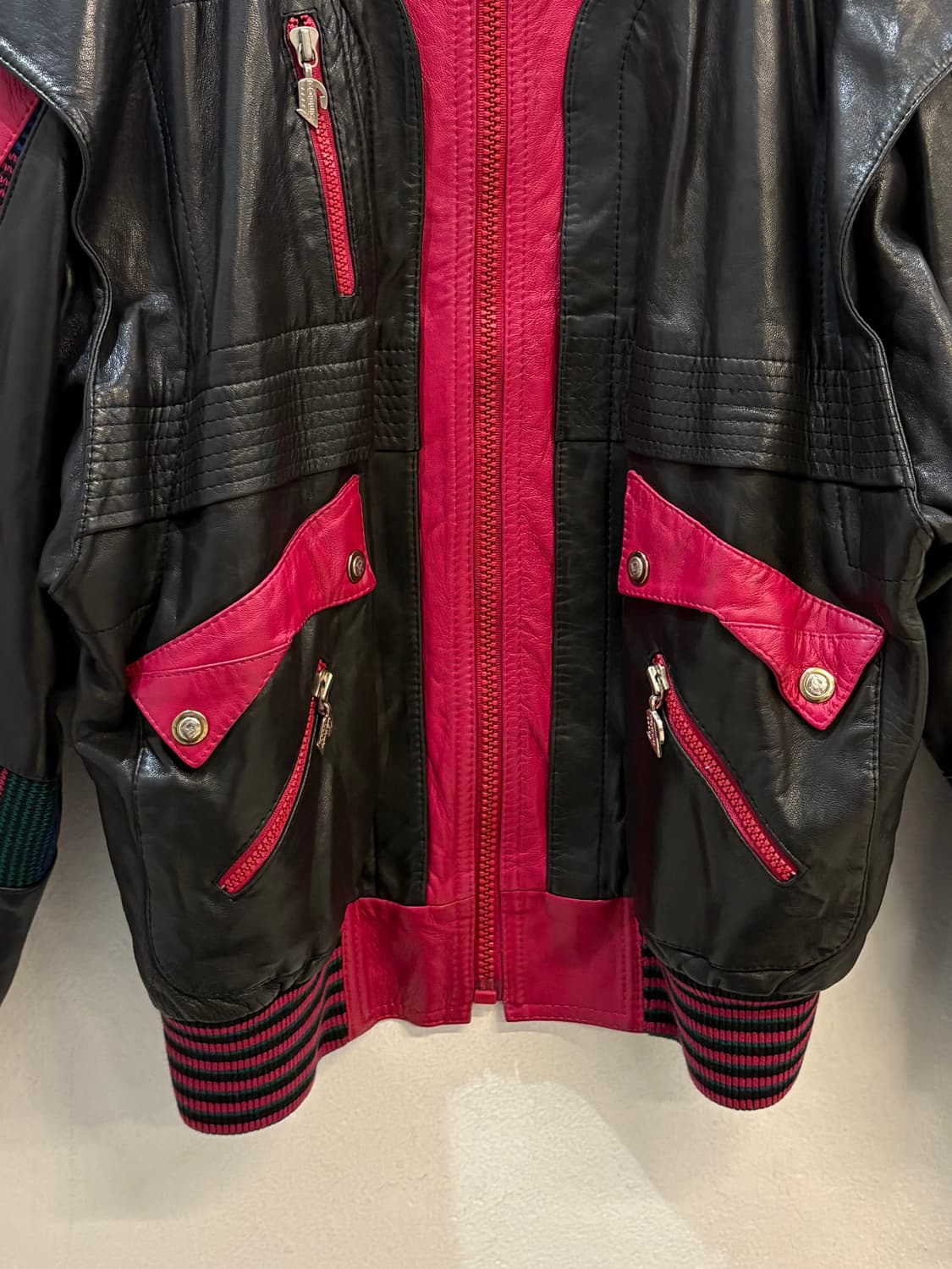 rober pink point leather jacket﻿ 상품이미지3