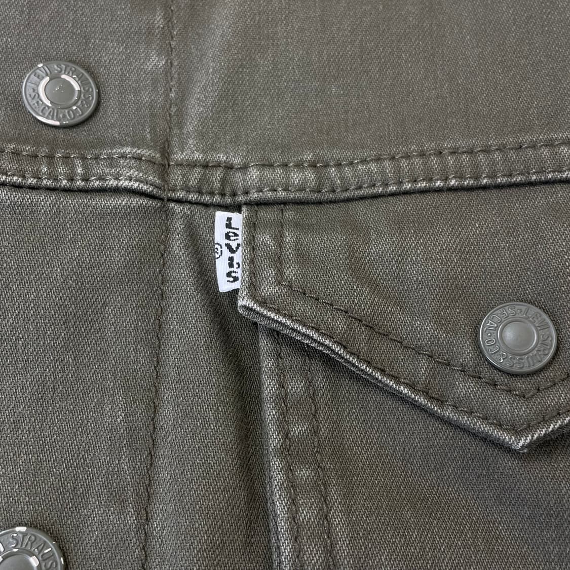 리바이스 화이트탭 카키 코튼 자켓 상품이미지4