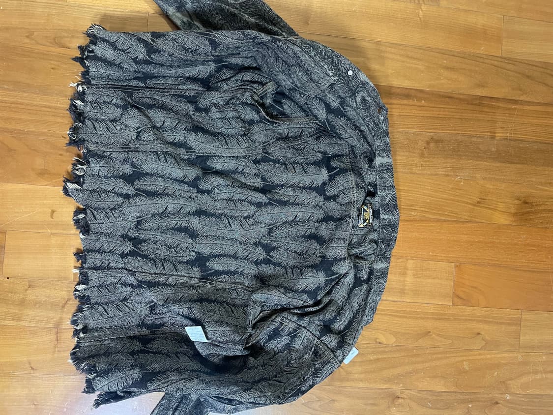 판매) 4사이즈 캐피탈 12온즈 페더 데님자켓 블랙 베이지 상품이미지5