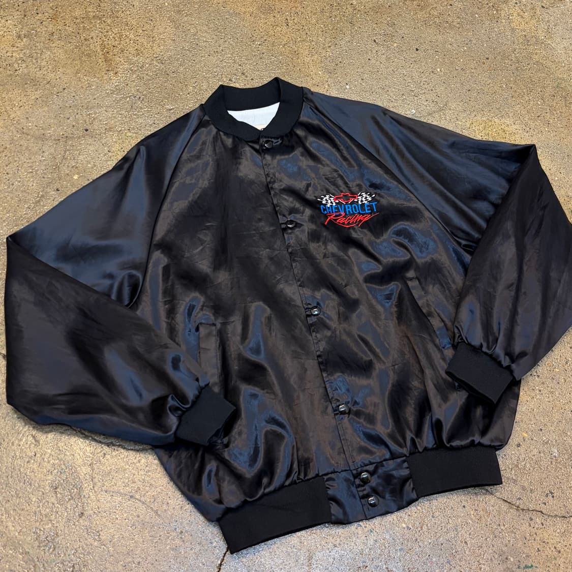 레어 90s Made in USA 빈티지 쉐보레 사틴 자켓 상품이미지5