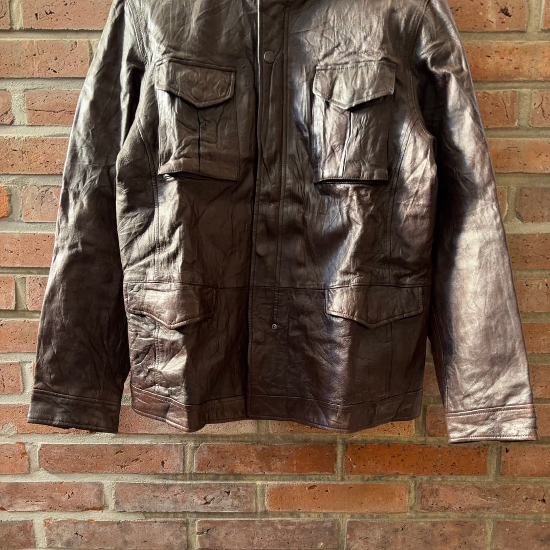 백넘버 Back Number 브라운 양가죽 필드 레더 자켓  상품이미지3