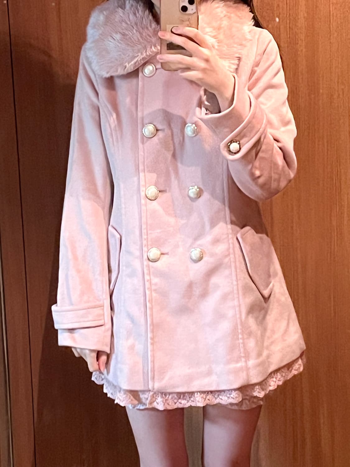 일본 빈티지 히메갸루 코트 갸루 리본 상품이미지1