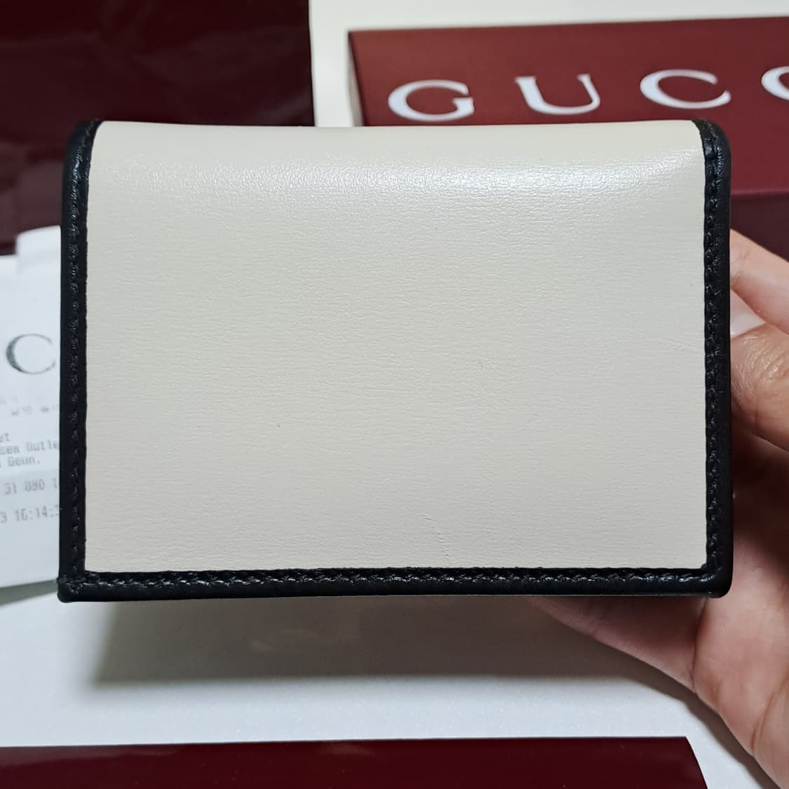 [정품/영수증풀세트] 구찌 홀스빗 지갑 (희소한 블랙 화이트 조합) 상품이미지3