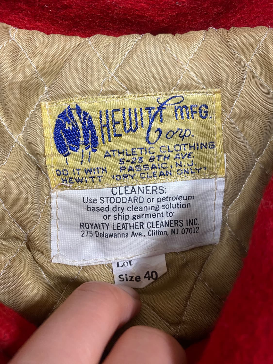 미국 빈티지 80s 레드/화이트 바시티 자켓  상품이미지6