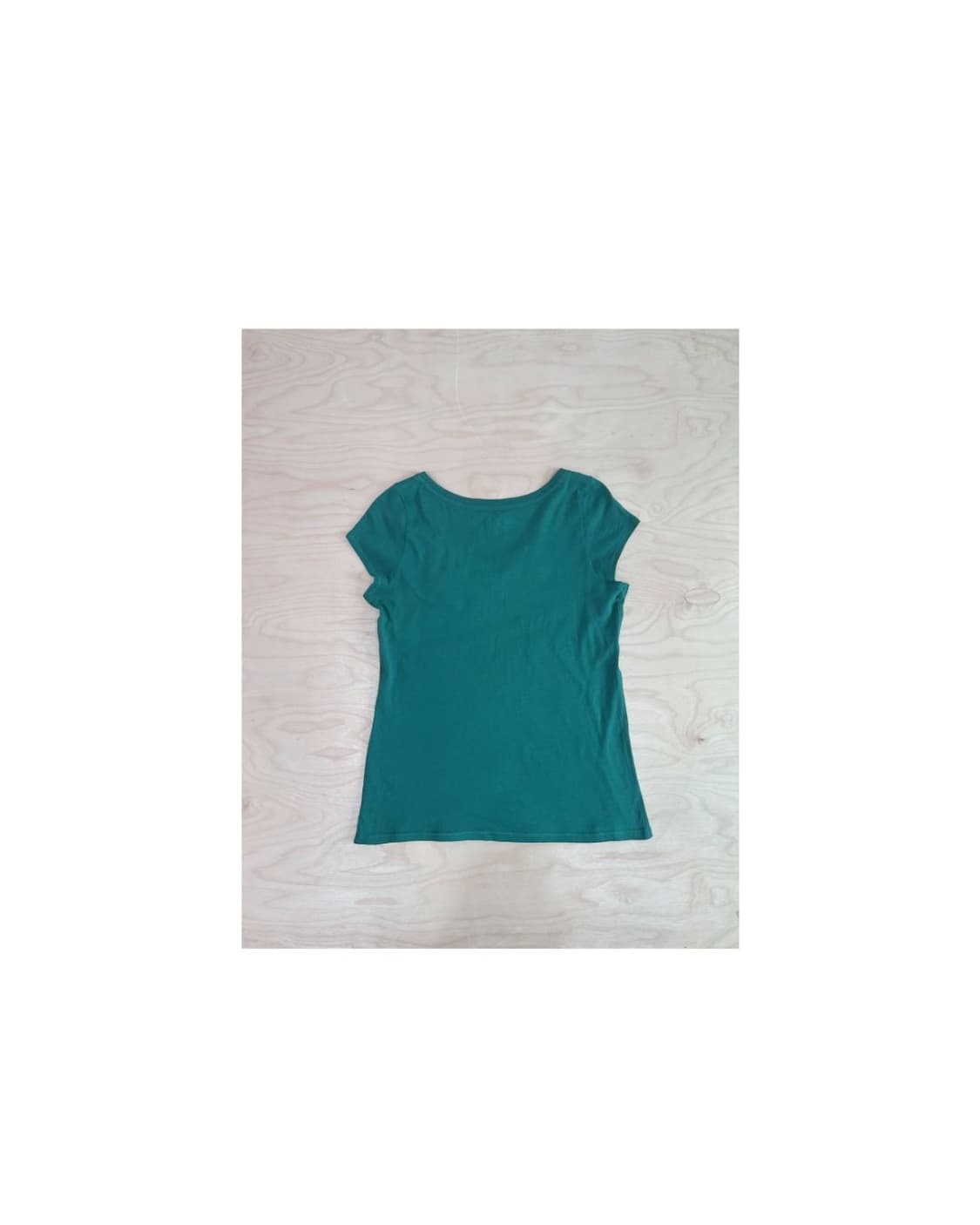 빈티지 피콕그린 장미코사주 티셔츠 상품이미지2