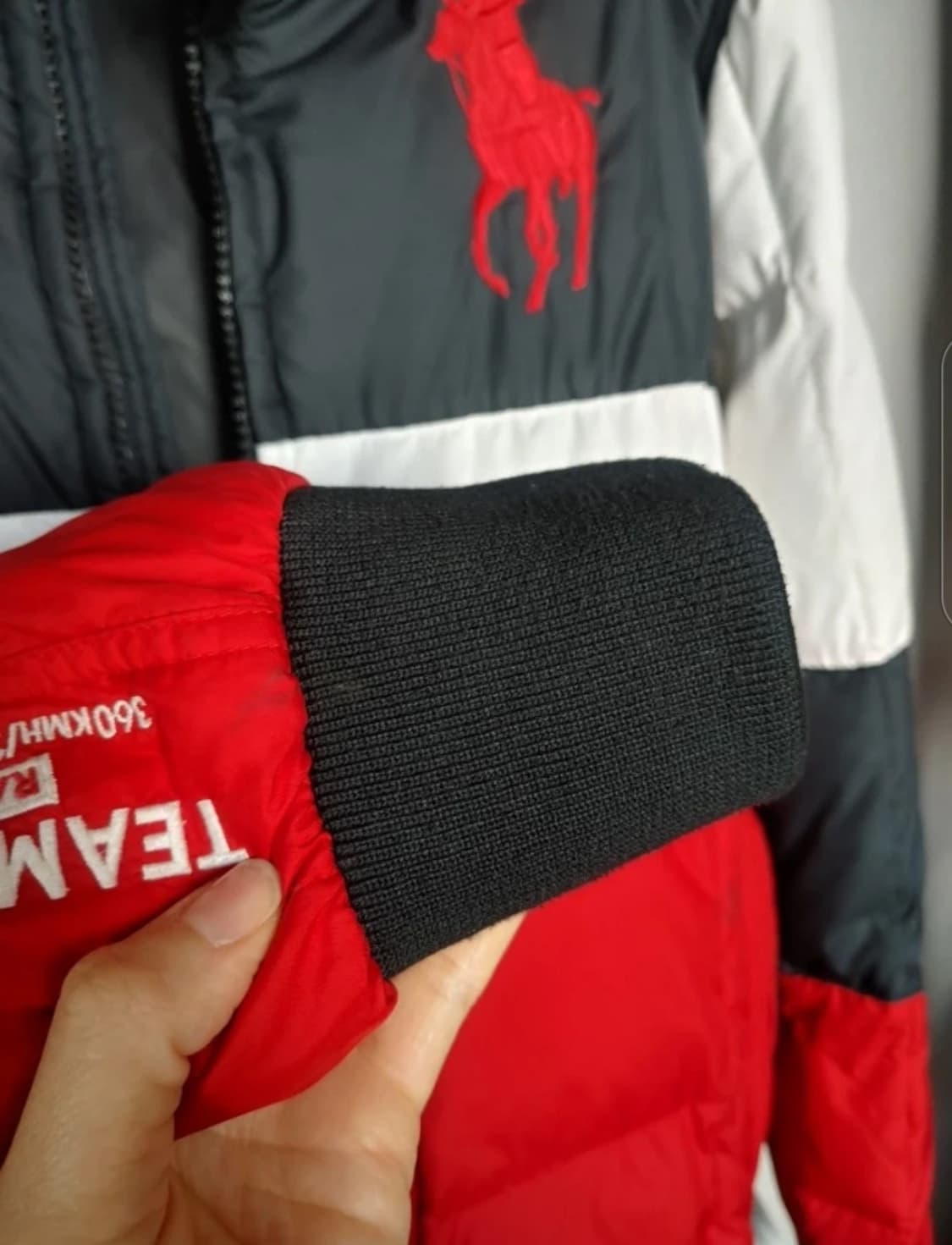 정품 폴로 빅포니 레이싱 패딩 M 상품이미지4