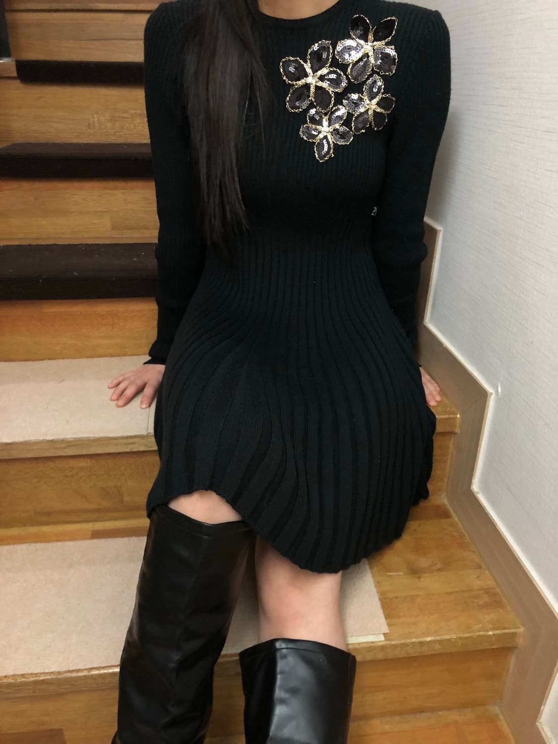 빈티지 게스 블랙 오리엔탈 원피스 상품이미지9