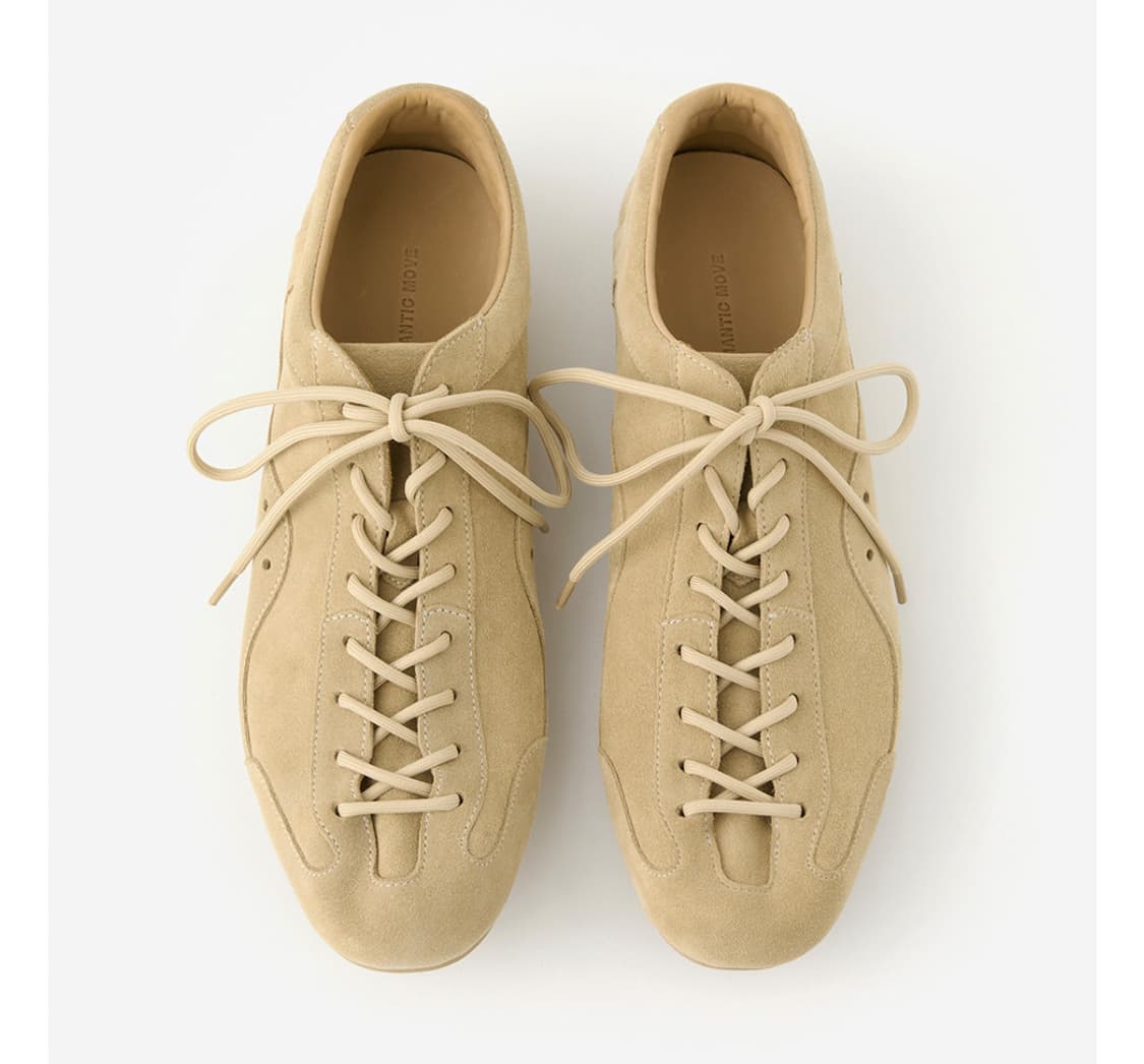 새상품(280)로맨틱무브 보울러 스니커즈 샌드베이지 스웨이드 상품이미지3