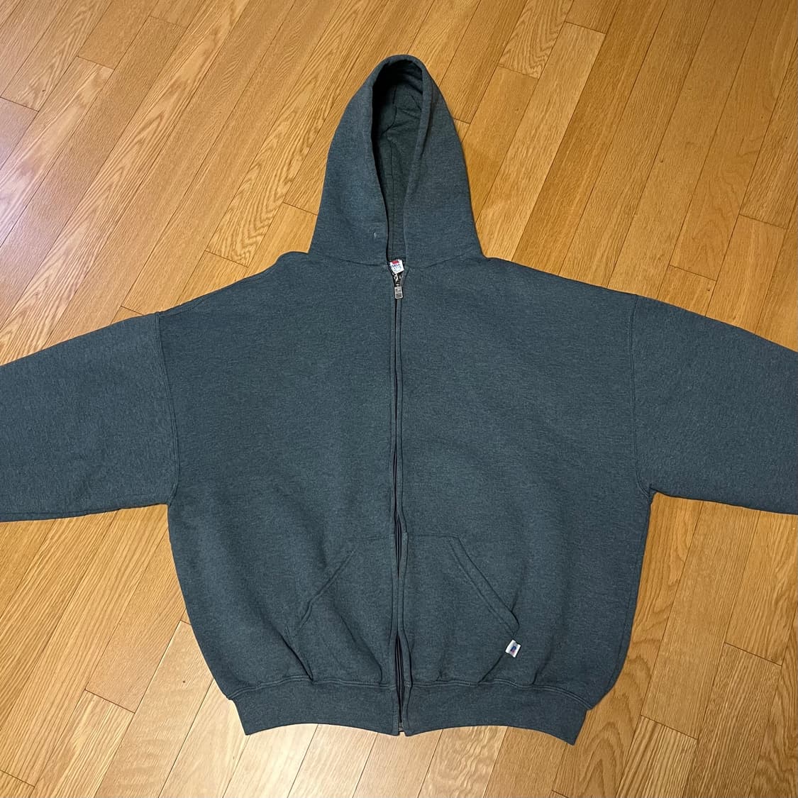 [XXL] 90s 빈티지 러셀 후드집업 슬레이트 그레이 상품이미지2