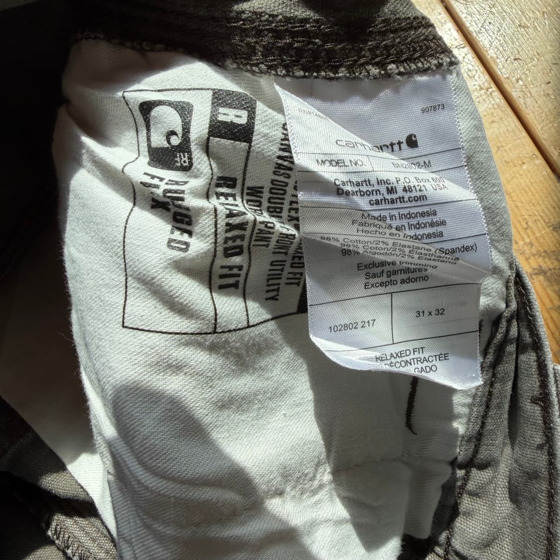 칼하트 더블니 워크팬츠 상품이미지8