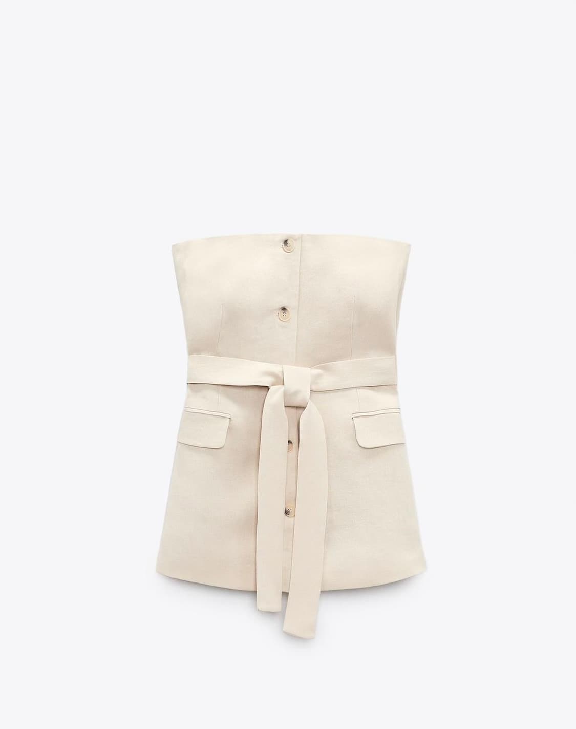 자라 아이보리 리본 탑 상품이미지1