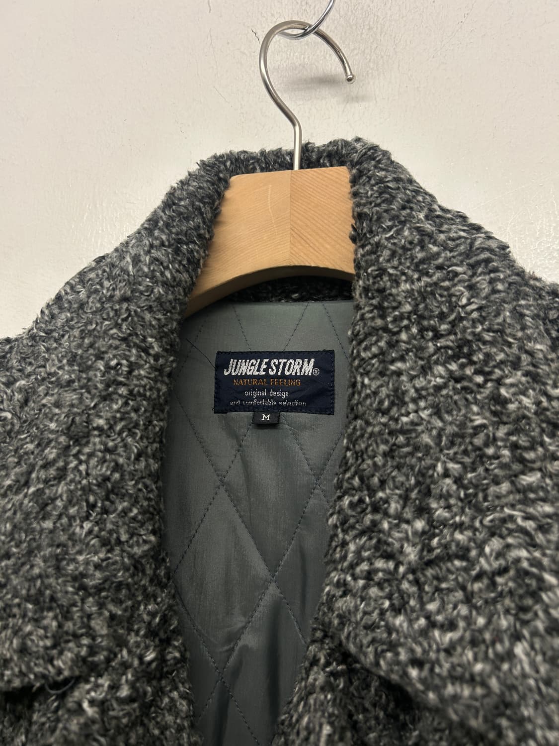 정글스톰 부클 텍스처 오버핏 더블 코트 상품이미지5