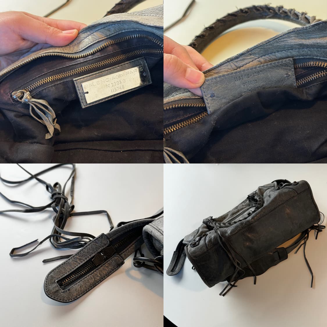 발렌시아가 모터백 미듐 시티 그레이 상품이미지7