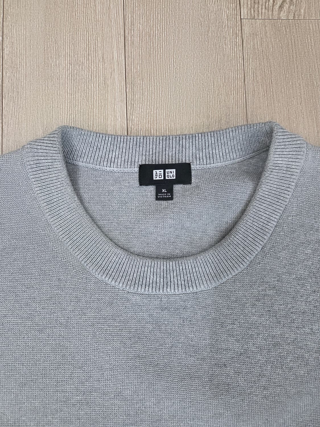 유니클로 밀라노립 워셔블 니트 그레이 XL, 105 상품이미지2