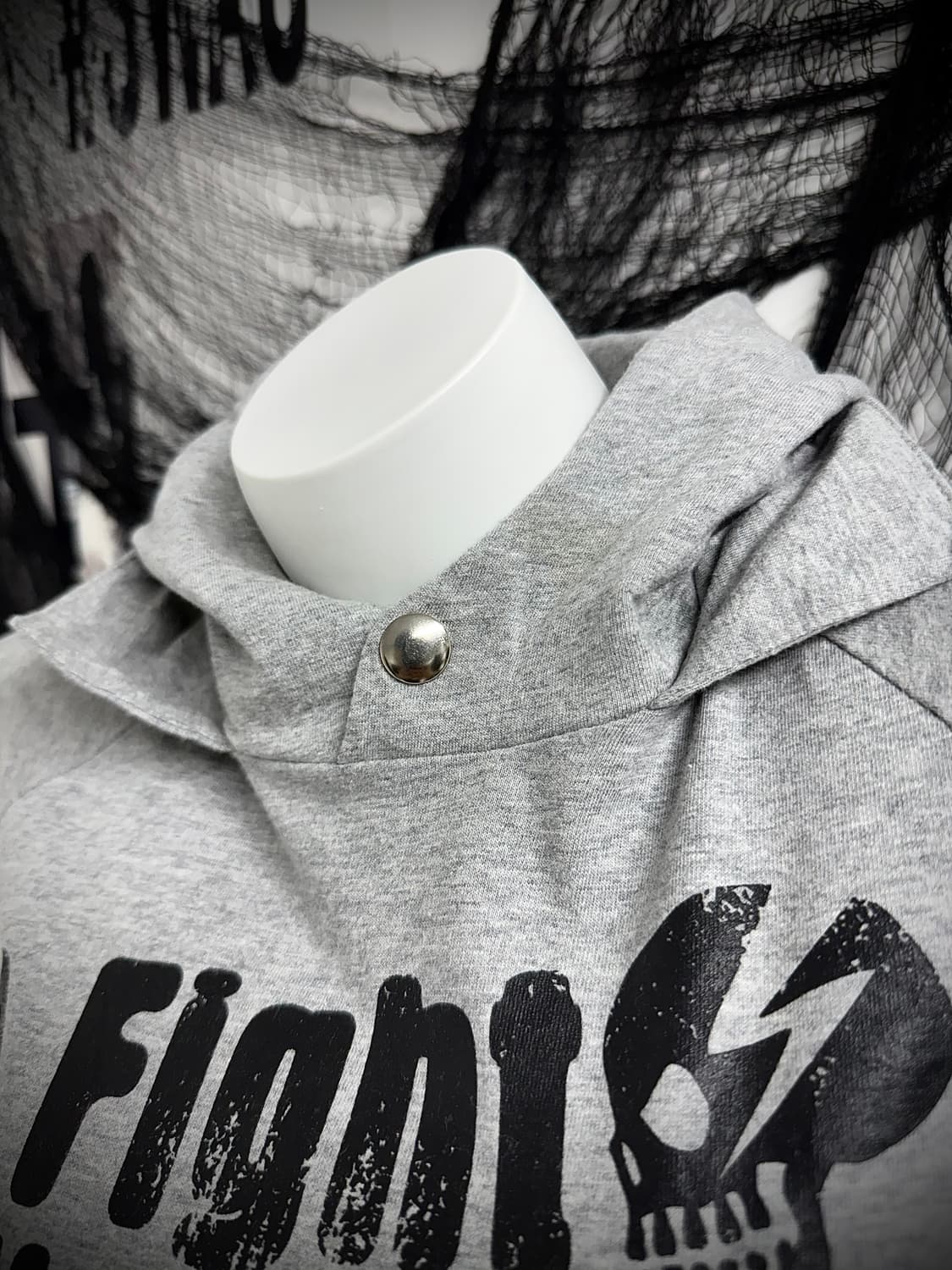 Punk printing hoodie halfsleeve 상품이미지3