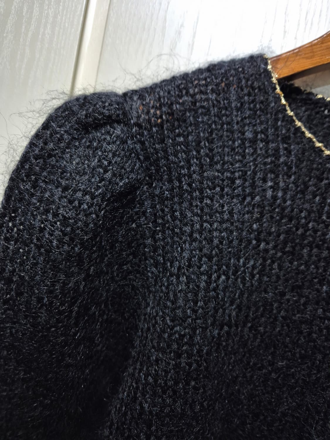 빈티지 모헤어 블랙 퍼프니트 상품이미지4
