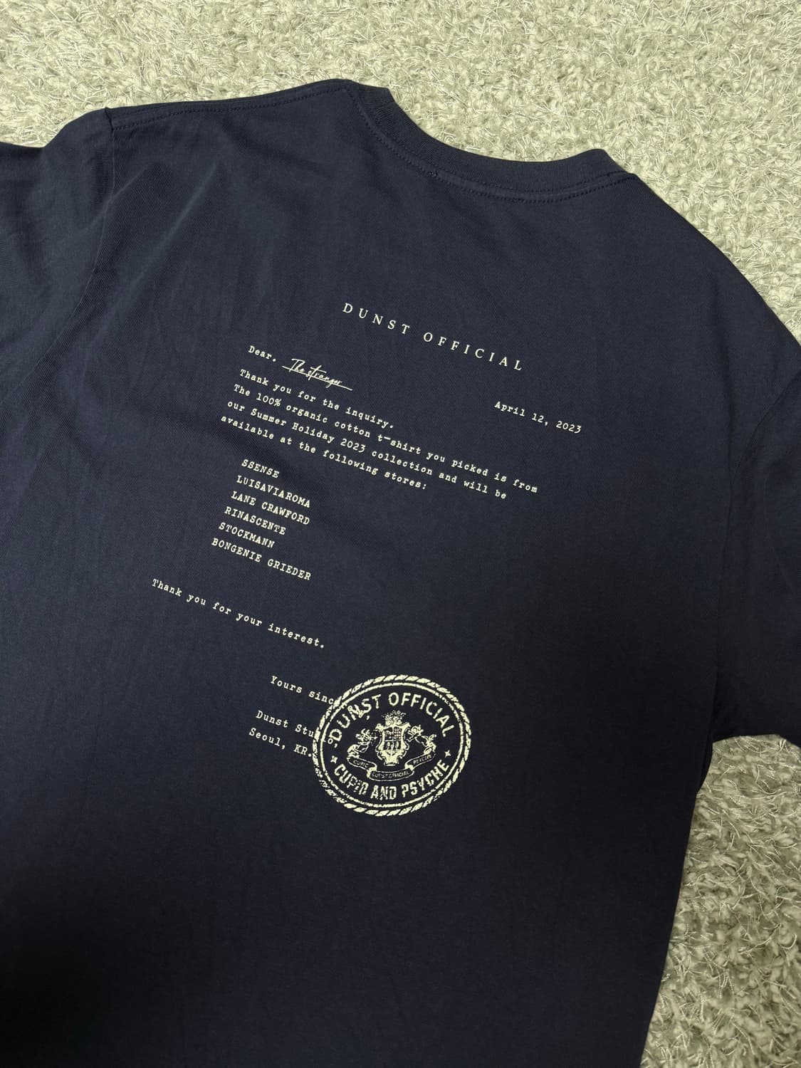 던스트 UNISEX CUPID STAMP T-SHIRT 상품이미지4