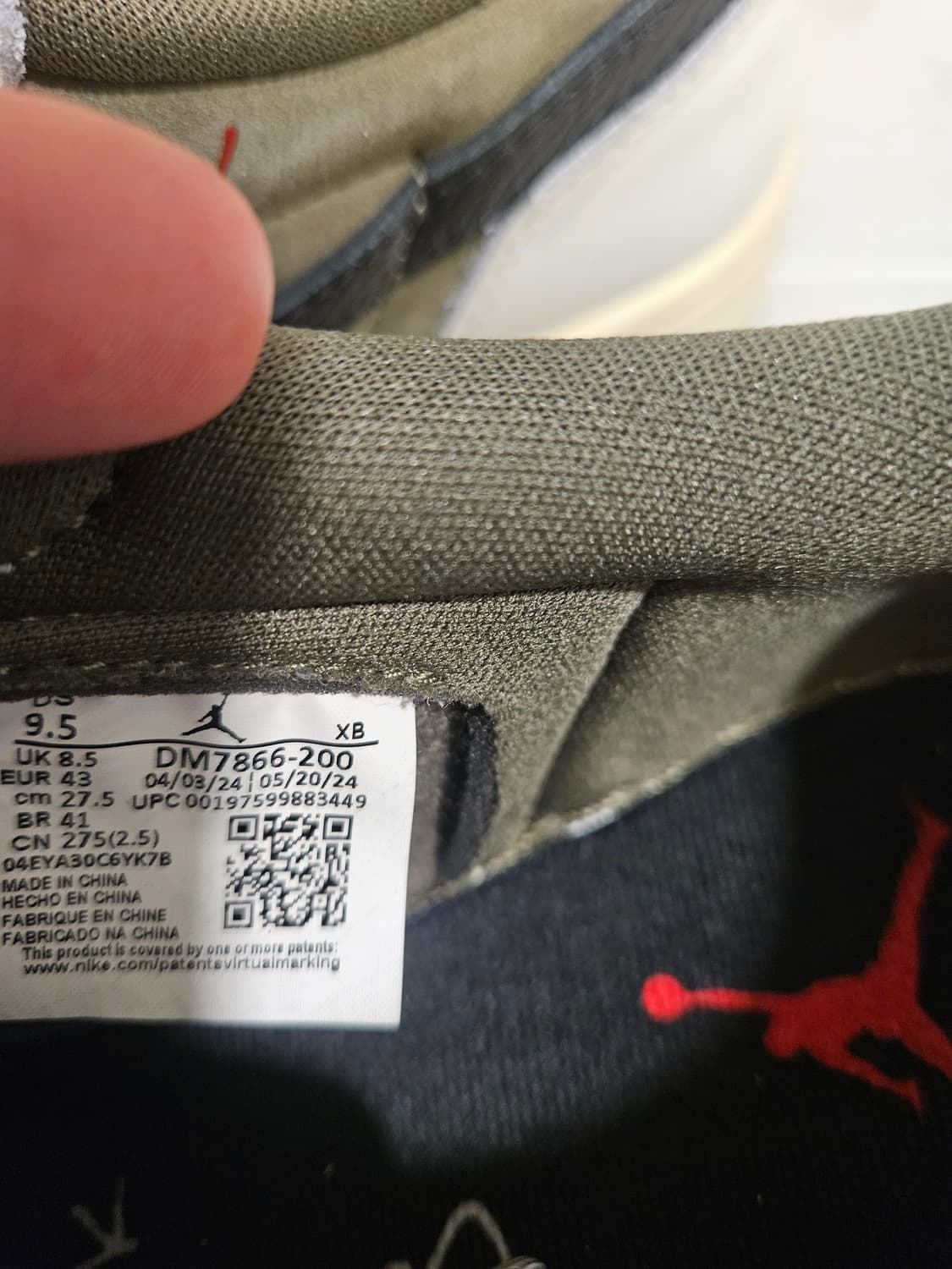 (275)조던1 스캇 로우 리버스 올리브 상품이미지6