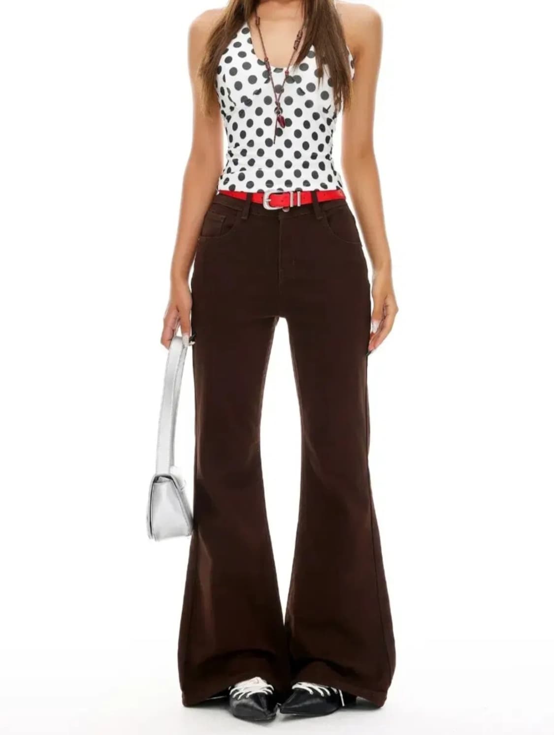 (새상품 원가 15만원) 다크브라운 부츠컷 청바지 골반볼륨 66 L 상품이미지1