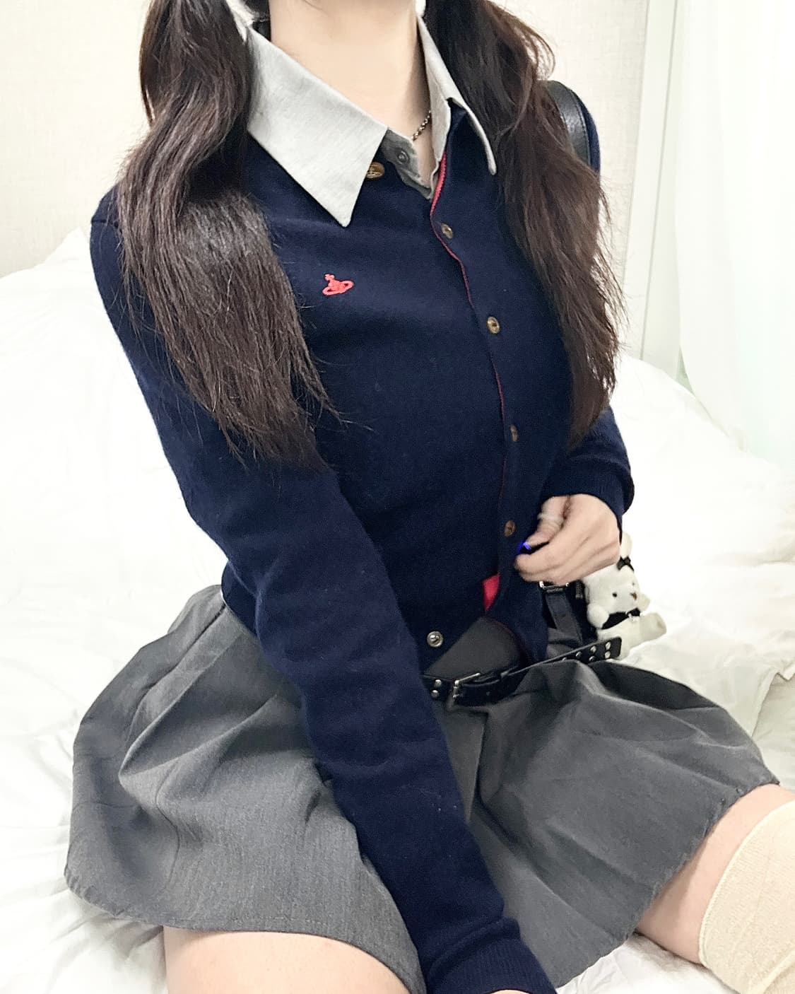 비비안웨스트우드 래드라벨 네이비 울 가디건 상품이미지3