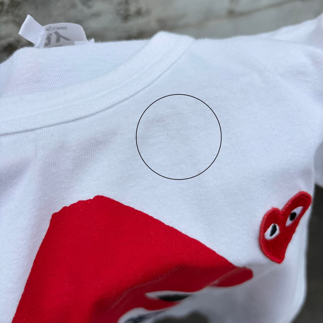 Comme des Garcons 꼼데가르송 더블 하트 도트 반팔 티셔츠 상품이미지5