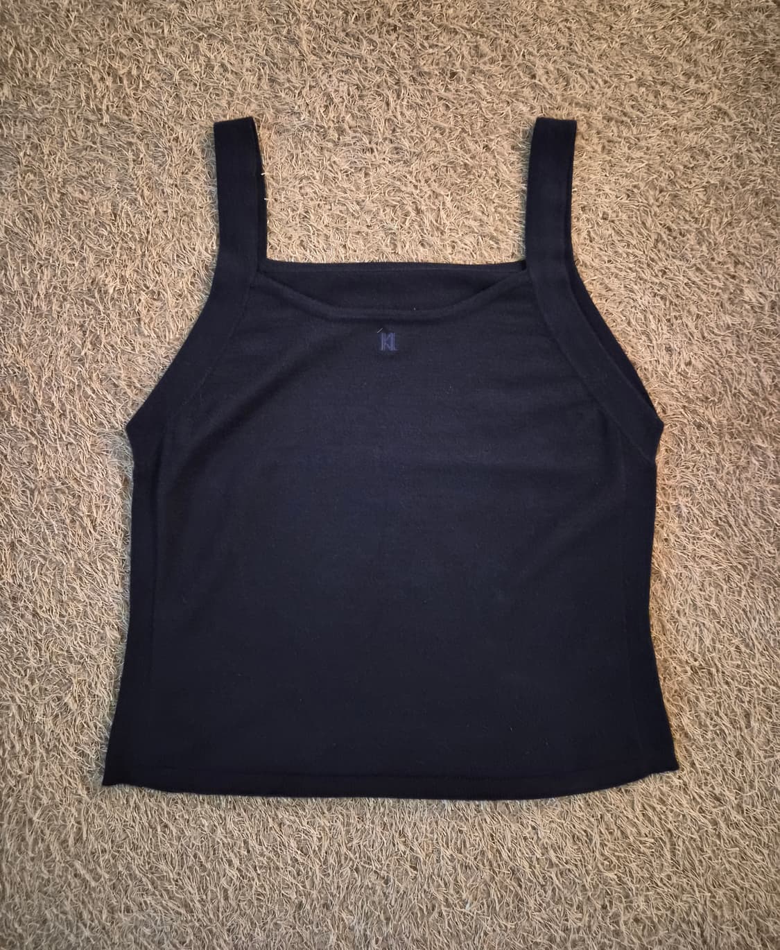 새상품(55-66) 칼라거펠트 여성 네이비 레이어드 니트 나시 상품이미지3